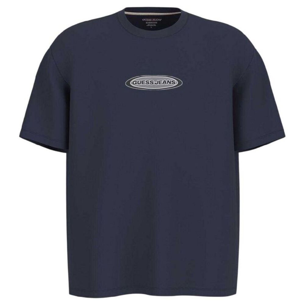 Guess Mens Oval Logo T-Shirt / Ocean Blue